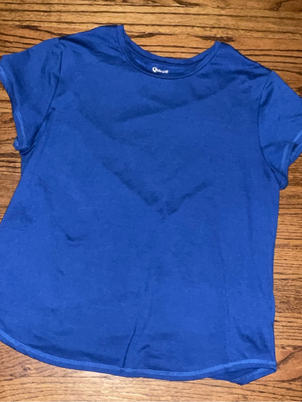 Quince Women's Short Sleeve Crewneck Tee - Blue